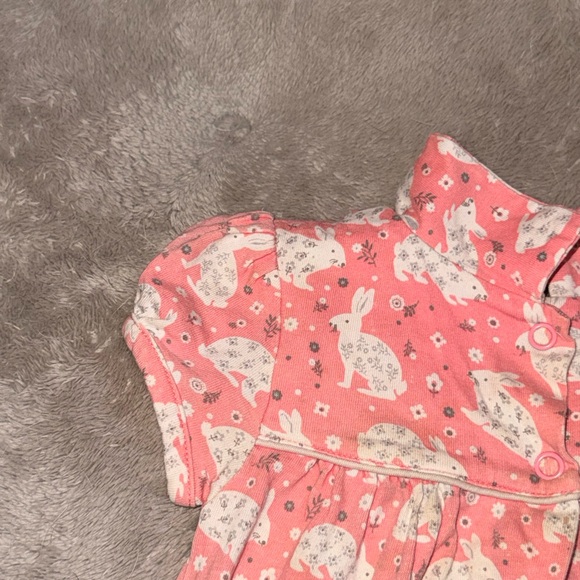 Baby Boden Coral and Cream Animal Print Dress - Picture 4 of 7